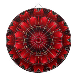 Rote Dekorative Blumen Dartboard Dartscheibe