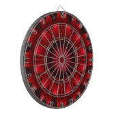 Rote Dekorative Blumen Dartboard Dartscheibe (Vorderseite Links)