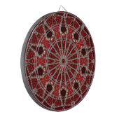 Rote dekorative Dartscheibe (Vorderseite Links)