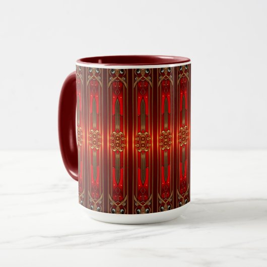 Rote Dekorative Feiertags-Tasse Tasse (Vorderseite Links)