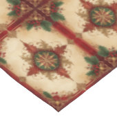 Rote Dekorative Feiertags-Tischdecke Tischdecke (Schrägansicht)