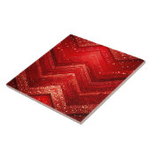 Rote dekorative Glitzer Keramik Tile Fliese (Seite)