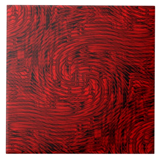 Rote dekorative Keramik Tile Fliese (Vorderseite)