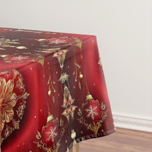 Rote dekorative Ornamente Feiertage Tablette Tischdecke (Beispiel)
