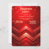 Rote dekorative Weihnachts-Glitter-Feier Einladung (Vorderseite)