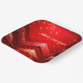 Rote dekorative Weihnachtsdruckplatte Pappteller (Gewinkelt)