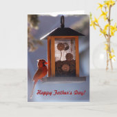 Rote der Vatertags-Karte Kardinals- Karte (Gelbe Blume)