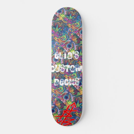 rote des Sb trippy/weiße Logoplattform Skateboard (Vorderseite)