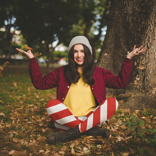 Rote Diagonalstreifen Leggings