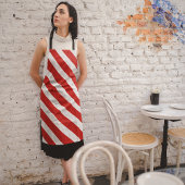 Rote Diagonalstreifen Schürze