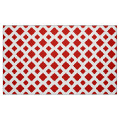 Rote Diamanten auf weißem geometrischem Gewebe Stoff (Fat Quarter (45,7 x 55,9 cm))
