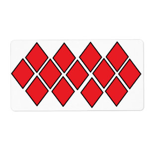 Rote Diamantformen