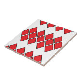 Rote Diamantformen Fliese (Seite)