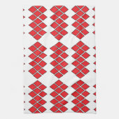 Rote Diamantformen Geschirrtuch (Vertikal)