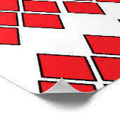 Rote Diamantformen Poster (Ecke)