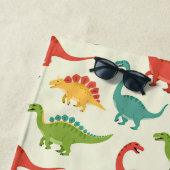 Rote Dinosaurier Kinder Strandtuch (Beispiel)