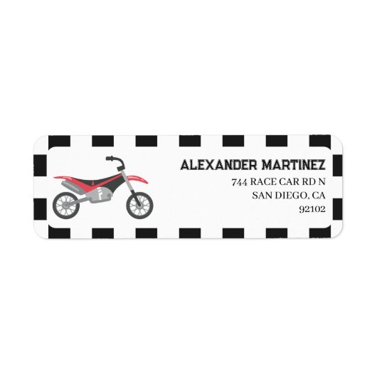 Rote Dirt-Bike-Rücksendeadresse (Vorne)