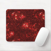 Rote Disco-Style-Quadrate Valentinsmuster Mousepad (Mit Mouse)