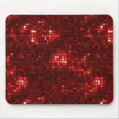 Rote Disco-Style-Quadrate Valentinsmuster Mousepad (Vorne)
