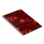 Rote Disco-Style-Quadrate Valentinsmuster Notizblock (Rechte Seite)