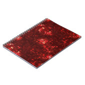 Rote Disco-Style-Quadrate Valentinsmuster Notizblock (Linke Seite)
