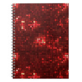 Rote Disco-Style-Quadrate Valentinsmuster Notizblock (Vorderseite)