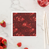 Rote Disco-Style-Quadrate Valentinsmuster Serviette (Beispiel)