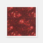 Rote Disco-Style-Quadrate Valentinsmuster Serviette (Vorderseite)