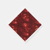Rote Disco-Style-Quadrate Valentinsmuster Serviette (Ecke)