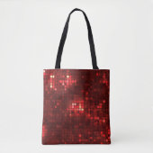Rote Disco-Style-Quadrate Valentinsmuster Tasche (Vorderseite)