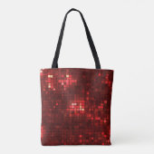 Rote Disco-Style-Quadrate Valentinsmuster Tasche (Rückseite)