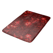 Rote Disco-Style-Quadrate Valentinstag-Muster Badematte (Schrägansicht)