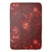 Rote Disco-Style-Quadrate Valentinstag-Muster Badematte (Vorderseite Vertikal)