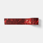Rote Disco-Style-Quadrate Valentinstag-Muster Satinband (Vorderseite)