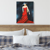 Rote Diva Malerei Einzigartiger Flamenco Tanz Kuns Leinwanddruck (Insitu (Schlafzimmer))