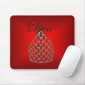 Rote Diva Mousepad (Mit Mouse)