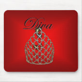 Rote Diva Mousepad (Vorne)