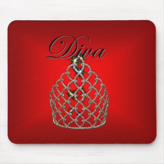 Rote Diva Mousepad (Vorne)