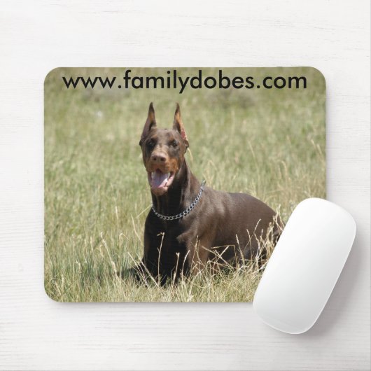 Rote DobermannMausunterlage Mousepad (Mit Mouse)