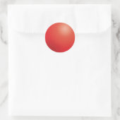 Rote Dodgeball Runder Aufkleber (Tasche)