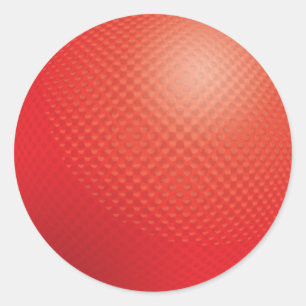 Rote Dodgeball Runder Aufkleber