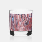 Rote Dolomiten Steinmuster Whiskyglas (Vorderseite)