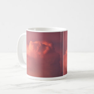 Rote Donnerwolke bei Sonnenuntergang Kaffeetasse