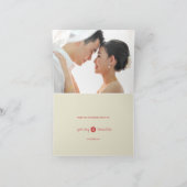 Rote doppelte Glück-Knoten-Hochzeit danken Ihnen Dankeskarte (Innenseite)