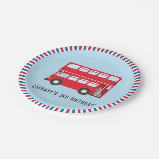 Rote doppelte pappteller (Schrägansicht)