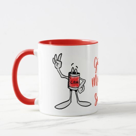 Rote Dosenkreatur-Kaffeetasse Tasse (Links)