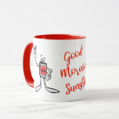 Rote Dosenkreatur-Kaffeetasse Tasse (Vorderseite Links)