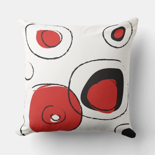 ROTE DOTS-DESIGN-Retro-Kissen Kissen (Vorderseite)