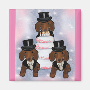 Rote Doxie Groomers Magnet