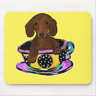 Rote Doxie Mousepad